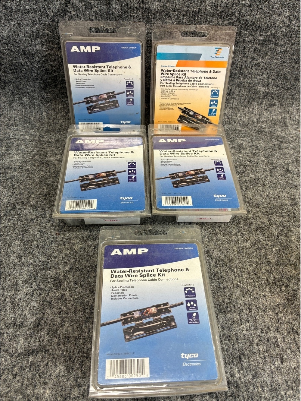 AMP Water-Resistant Telephone & Data Wire Splice Kit for Sealing Telephone Lot